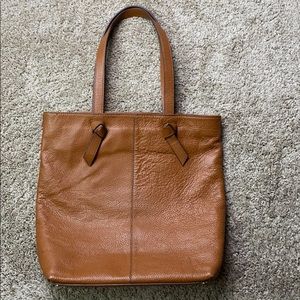 Banana Republic Pebbled Leather Charging Work Tote